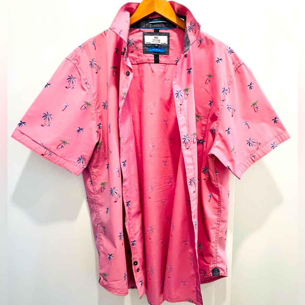 MBX Premium Goods GOOD VIBES ONLY Casual Beach Button Down Shirt Shrt Sleeve XXL
